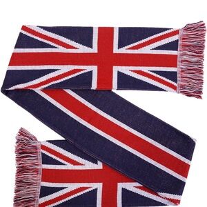 EuroScarves Red and Blue Knit Scarf